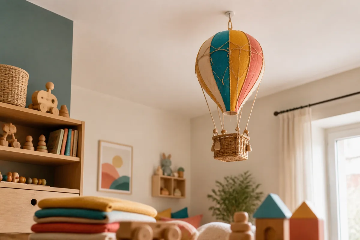 La montgolfiere en deco de chambre : suspendre sans risque